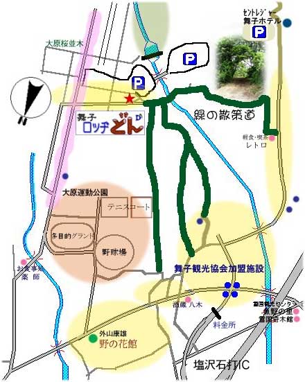 「ロッヂどん」ガイドマップ